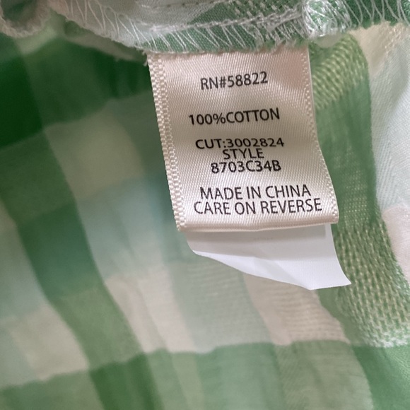 Max Studio women’s size large cotton wrap front striped top - Picture 3 of 5